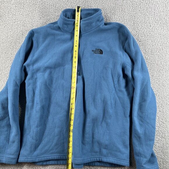 The North Face Sweater Mens Extra Large Blue Pullover Fleece Jacket Waffle 1/4* - Picture 4 of 7